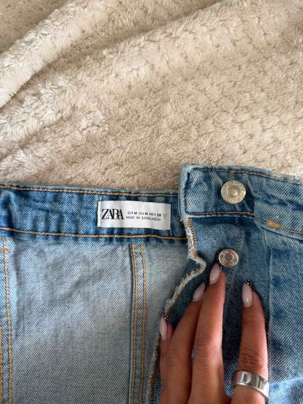 Zara Light Blue denim halter top